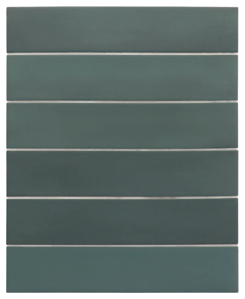 Wander Pine Green 2.5x12 Matte Porcelain Wall & Floor Tile