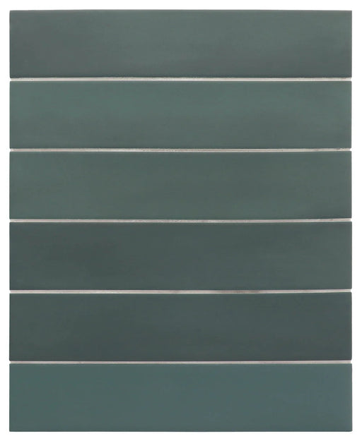 Wander Pine Green 2.5x12 Matte Porcelain Wall & Floor Tile