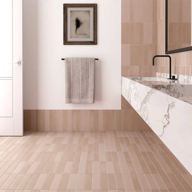 Wander Taupe Blush 2.5x12 Matte Porcelain Wall & Floor Tile