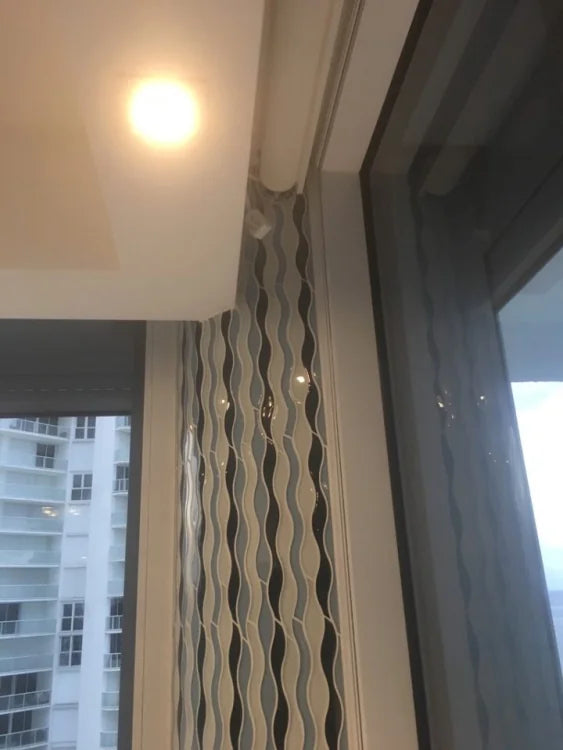 Water Blue 1x2 Glass Mosaic