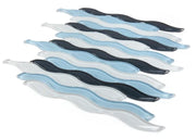 Water Blue 1x2 Glass Mosaic