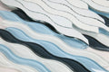 Water Blue 1x2 Glass Mosaic