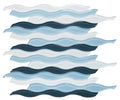 Water Blue 1x2 Glass Mosaic