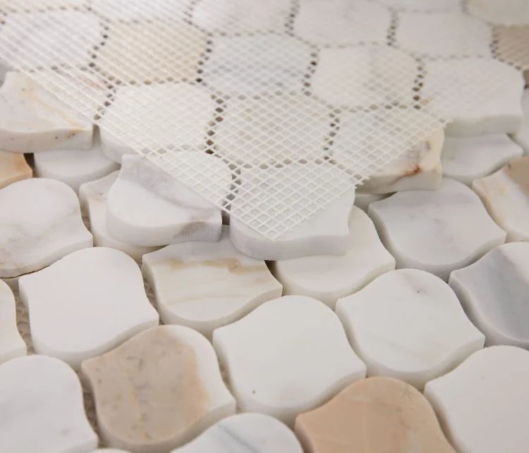 Water Drop Calacatta Gold 2x4 Honed Marble Mosaic