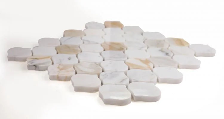 Water Drop Calacatta Gold 2x4 Polished Marble Mosaic