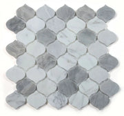 Water Drop Silver Grey 2x4 Marble Mosaic
