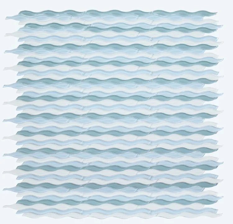 Water Iris 1x2 Glass Mosaic