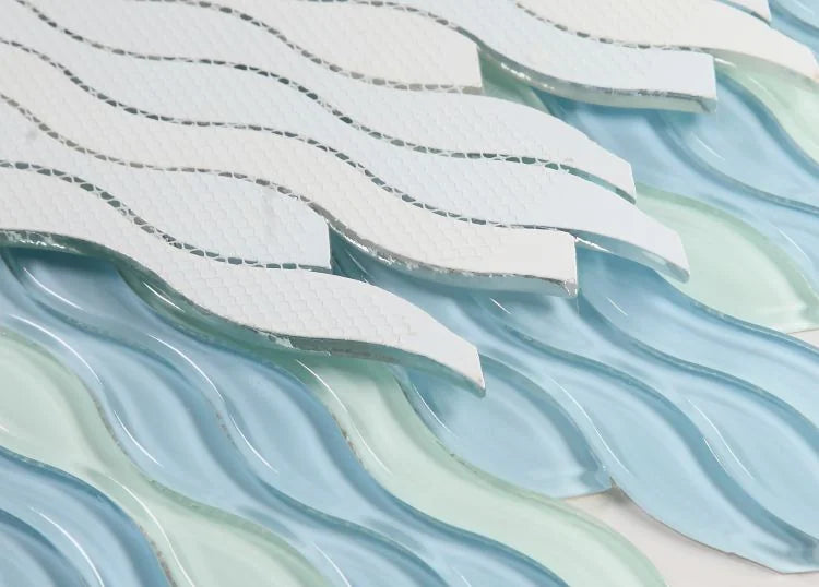 Water Sapphire 11.5x12.5 Glass Mosaic