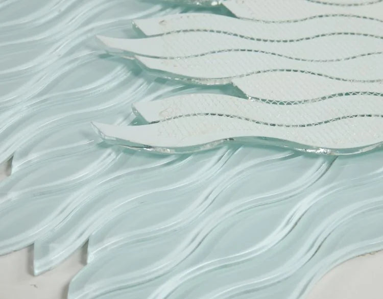 Water Turquoise 11.5x12.25 Glass Mosaic