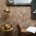 Waterbrook Brown 12x12 Jumbo Sliced Pebble Marble Mosaic 12x12_sheet — Spa spa interior