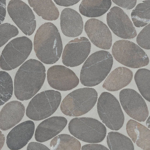 Waterbrook Dark Grey 12x12 Jumbo Sliced Pebble Mosaic