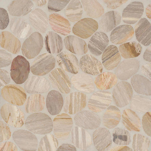 Waterbrook Fossil Wood 12x12 Medium Tumbled Stone Mosaic
