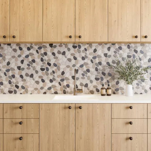 Waterbrook Malaga Bay Jumbo Sliced Pebble 12x12 Mosaic