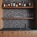 Waterbrook Rosso Levanto 12x12 Medium Sliced Pebble Marble Mosaic