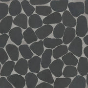 Waterbrook Super Black 12x12 Jumbo Sliced Pebble Stone Mosaic