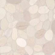 Waterbrook White 12x12 Jumbo Sliced Pebble Glass Mosaic