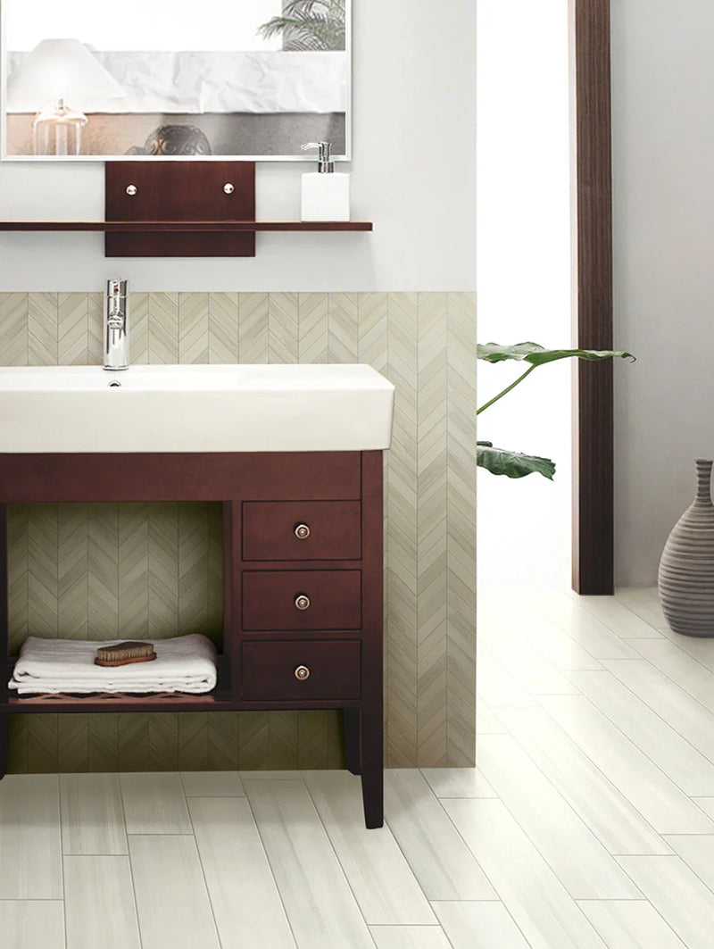 Watercolor Bianco 12x24 Matte Porcelain Tile