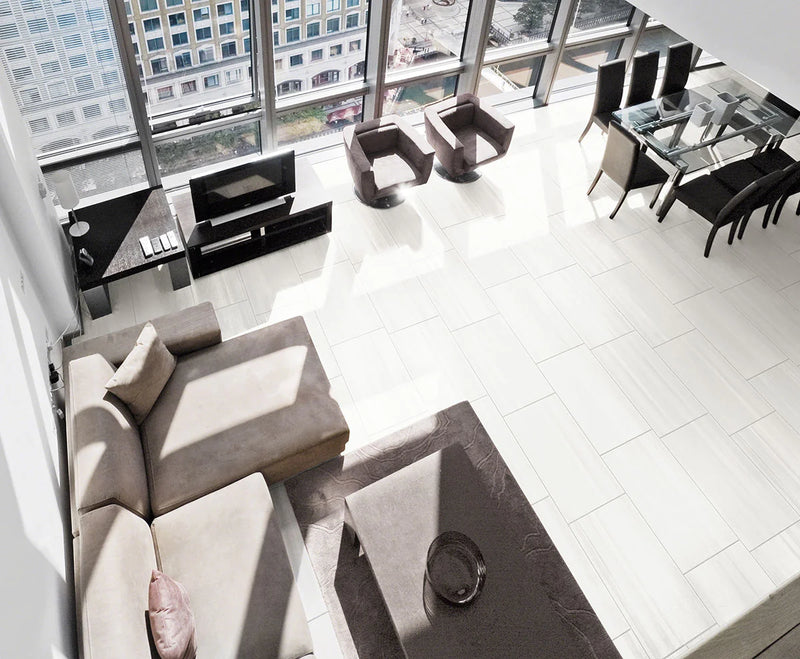 Watercolor Bianco 12x24 Matte Porcelain Tile