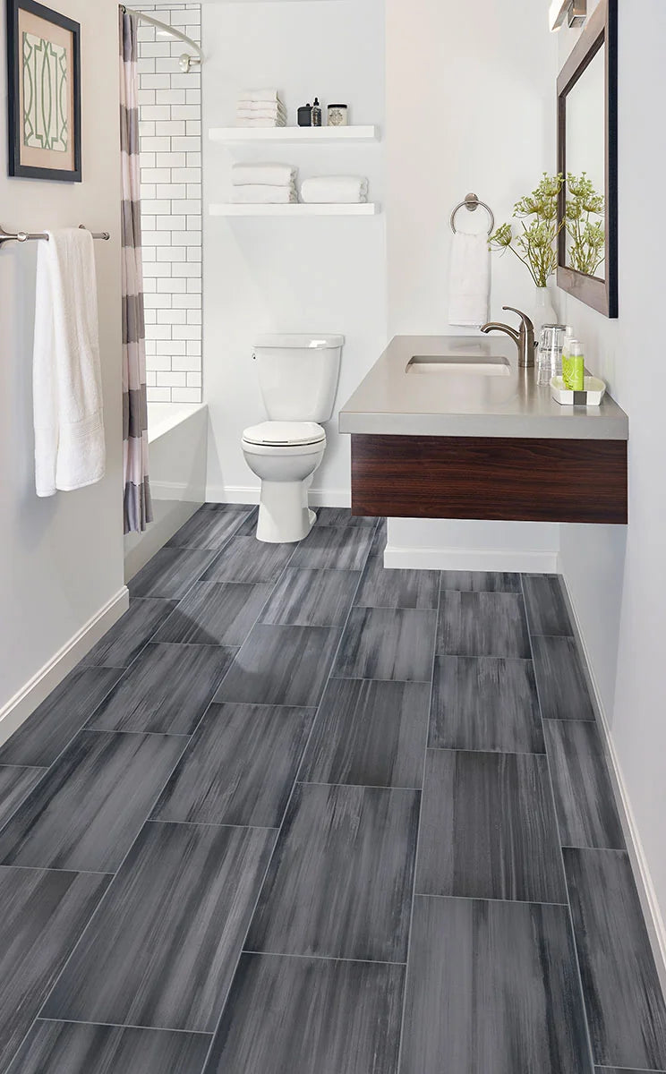 Watercolor Graphite 3.5x24 Bullnose Matte Porcelain Trim