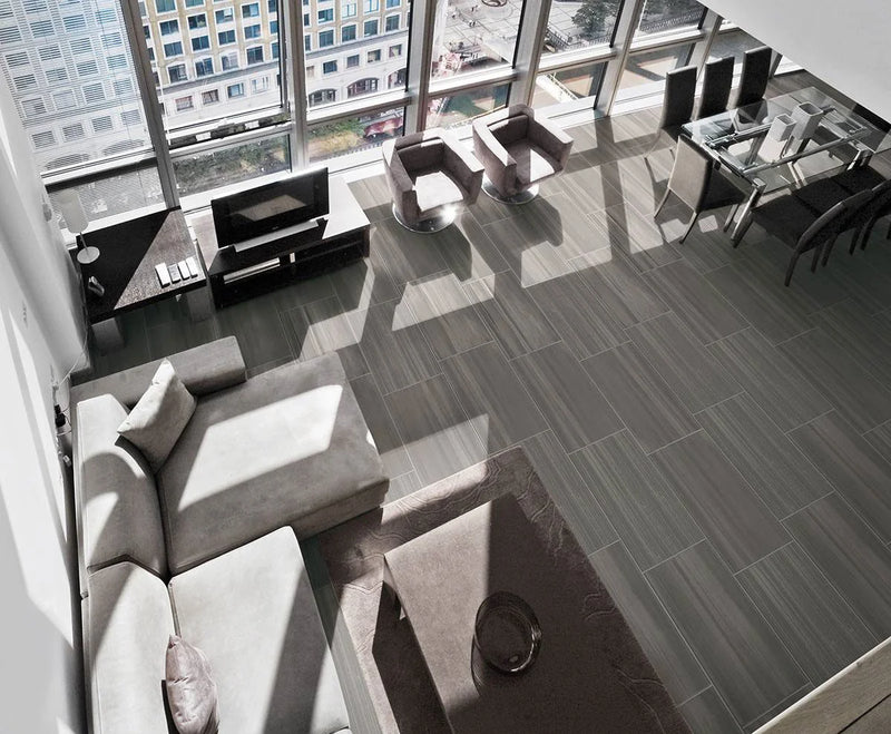 Watercolor Graphite 3.5x24 Bullnose Matte Porcelain Trim