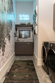 Watercolor Graphite Chevron 12x15 Matte Porcelain Mosaic Tile