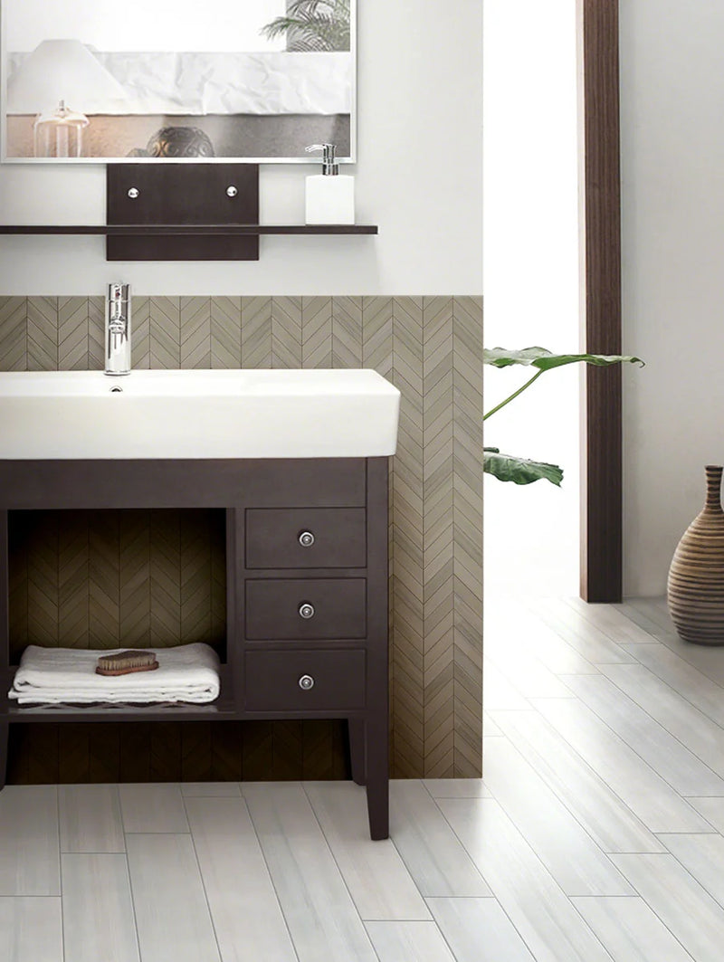 Watercolor Grigio 6x36 Matte Porcelain Tile