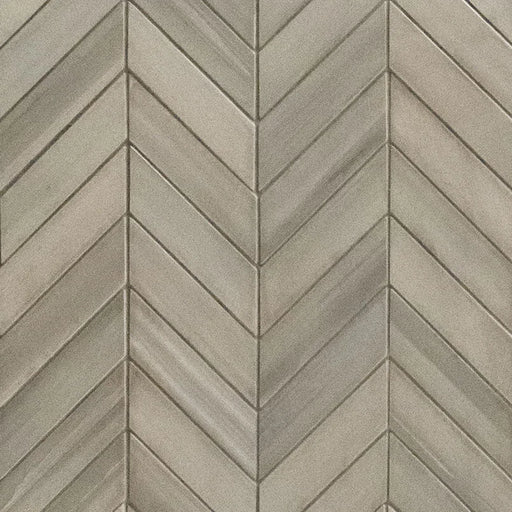 Watercolor Grigio Chevron 12x15 Matte Porcelain Mosaic Tile