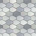 Waterjet Cassia 7.9x9 Polished Marble Mosaic Tile