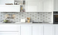 Waterjet Cologne Honed Marble Mosaic Tile