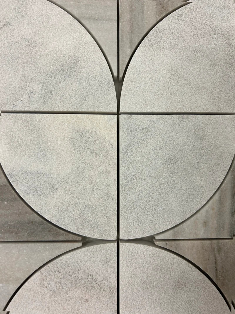 Waterjet Cologne Honed Marble Mosaic Tile