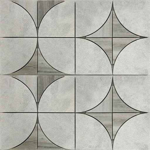 Waterjet Cologne Honed Marble Mosaic Tile