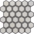 Waterjet Kaleidoscope Gray&White 14x11 Polished Marble Mosaic Tile