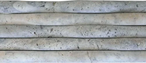 Waterjet Lilium Silver 1x2 Honed Marble Mosaic Tile