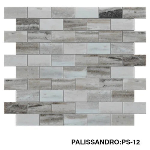 Palissandro Elongated Hexagon Polished Marble Mosaic Tile
