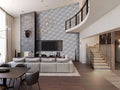 Waterjet Polypus Polished Marble Mosaic Tile