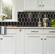 Wave Black Matte 12x12 Porcelain Mosaic Tile