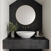 Wave Coal 12x12 Sheet 4x4 Honed Glass Mosaic Tile