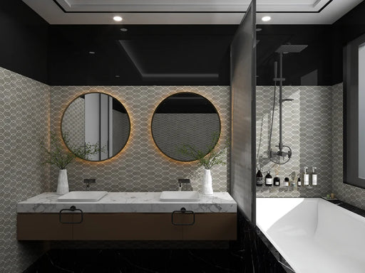 Wave Grey Matte 12x12 Porcelain Mosaic Tile