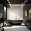 Wave Ice 24x12 Fan Deco Honed Ceramic Tile
