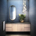 Wave Seaweed 12x24 Fan Deco Honed Ceramic Tile