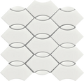 Wave White Matte 12x12 Porcelain Mosaic Tile