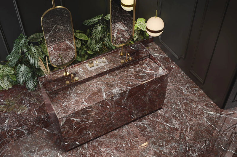 XL Slabs Rosso Lepanto 48x98 Glazed & Polished Porcelain Tile