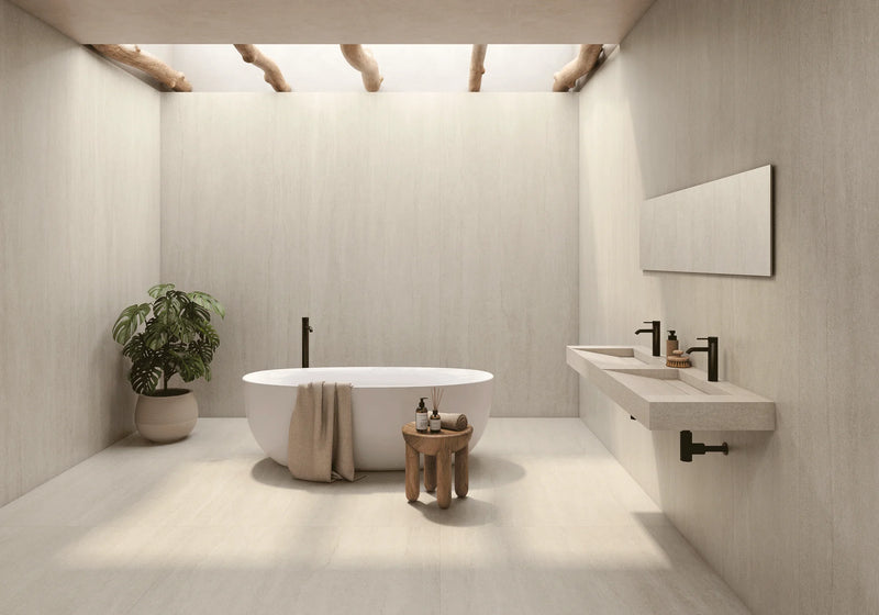 Serena Veincut Bone 48x110 Glazed Porcelain Tile