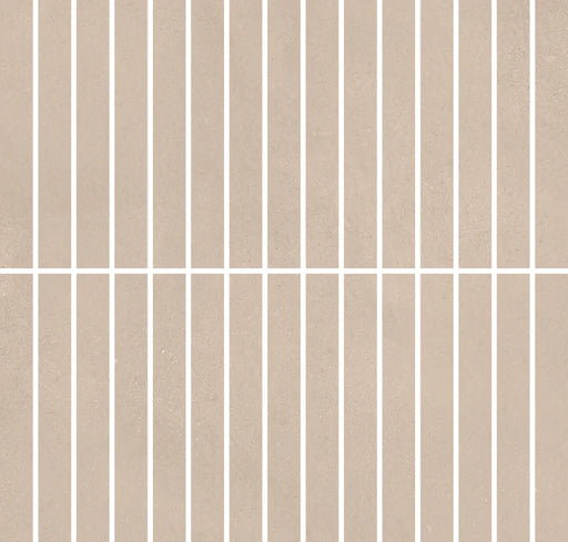 Baltic Tan 12x12 Stripe Mosaic Color Body Porcelain Tile