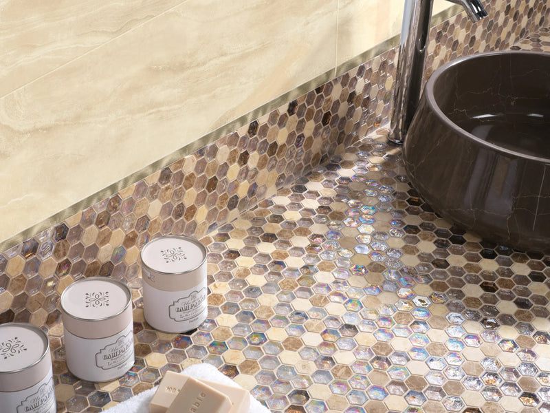 Melina 11.42x11.81 Glass Mosaic