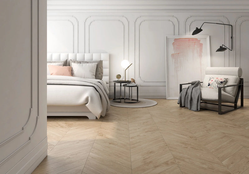 Chevron Borneo Gris 3x17 Glazed Porcelain Tile