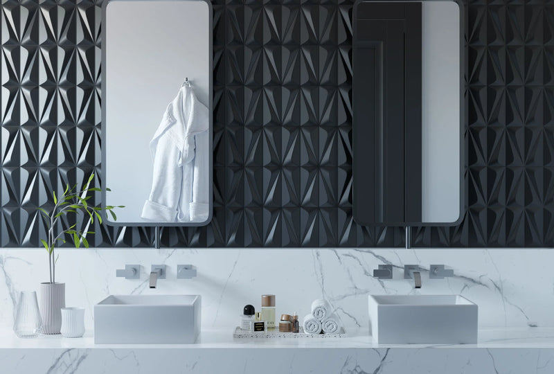 Ludo White BR 12x24 Ceramic Wall Tile