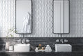 Ludo White AC 12x24 Ceramic Wall Tile