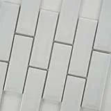 Whisper White 2x6 Beveled Glossy Ceramic Subway Tile