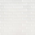 Whisper White 2x6 Beveled Glossy Ceramic Subway Tile